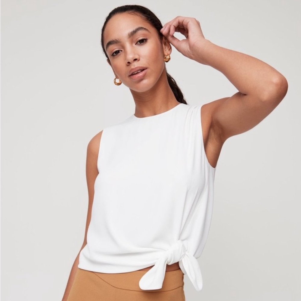 Babaton Hopkins Blouse NWT, XS, white
